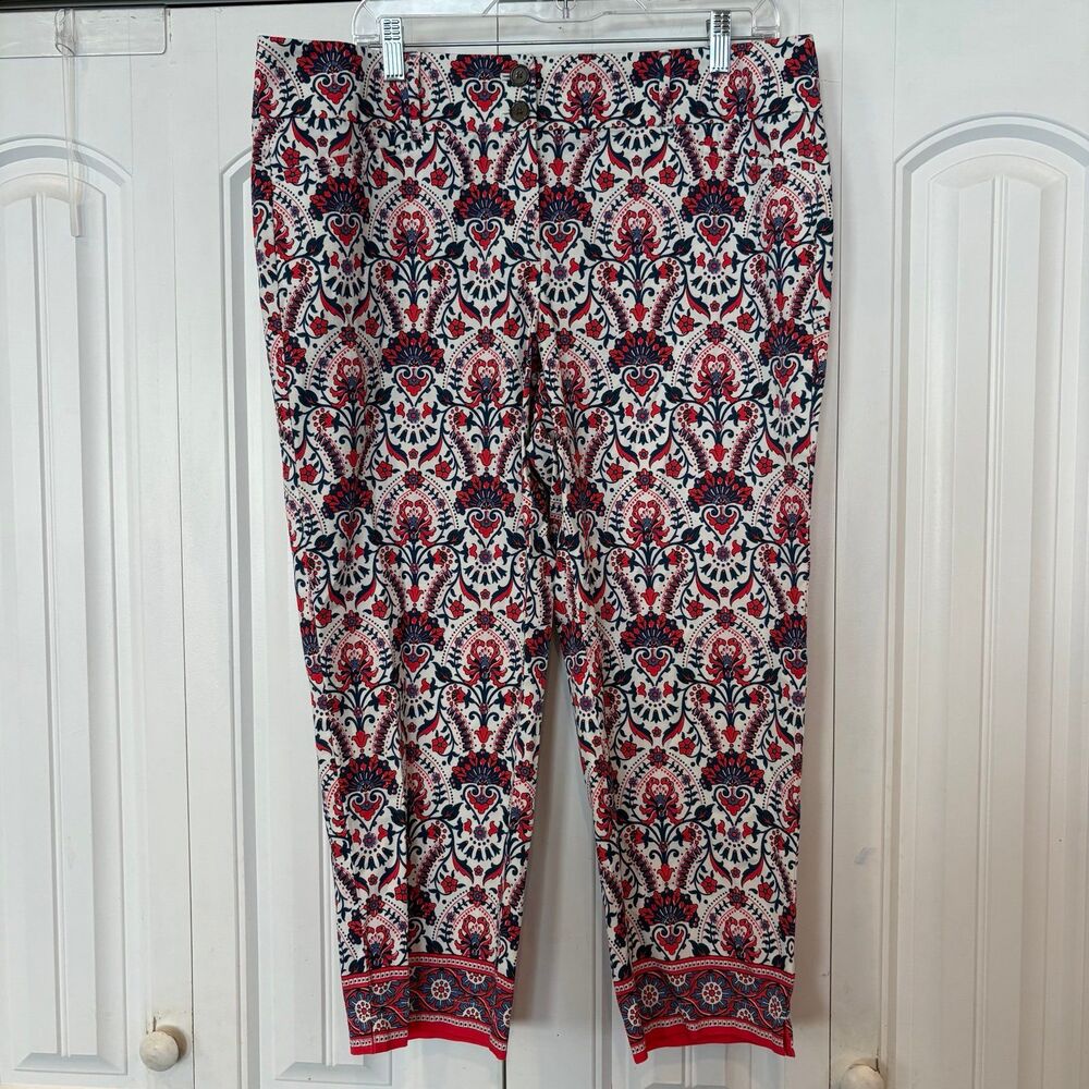 Loft Outlet Red White And Blue Original Crop Pants Size 12